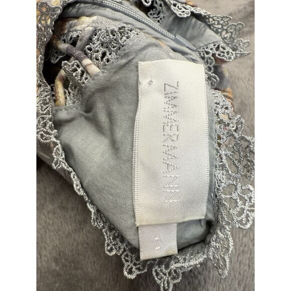 Zimmermann Floral Lace-UpโBack Mini Dress, Size 6 US - Picture 16 of 16
